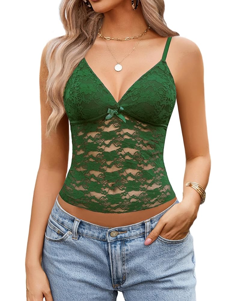 トップス aidan love Avidlove Camisole Tops for Women Lace Y2k Tank Tops Sexy